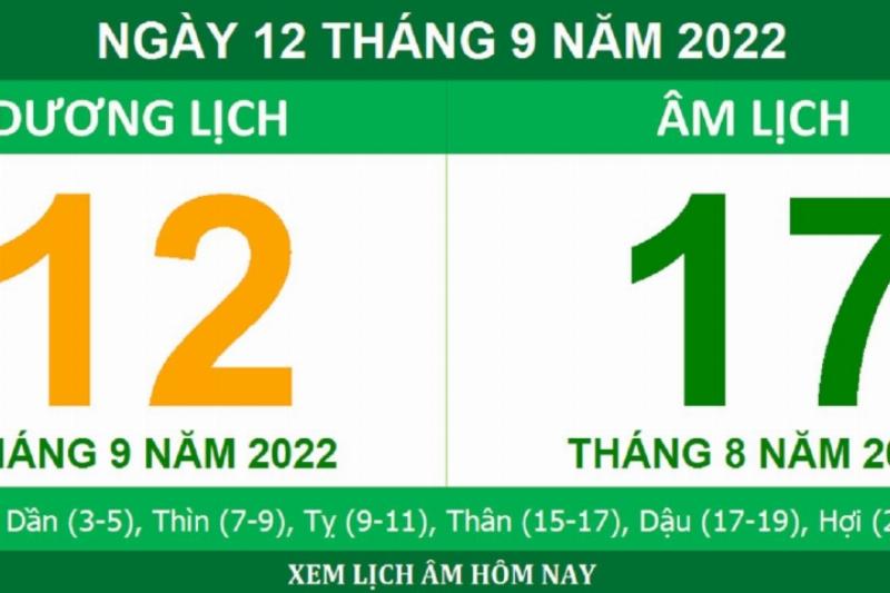 Ngày 12 Tháng 9 Âm Lịch 2022