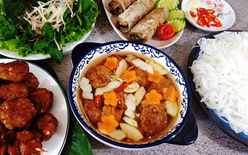 Hình ảnh bún chả Hà Nội thơm ngon hấp dẫn