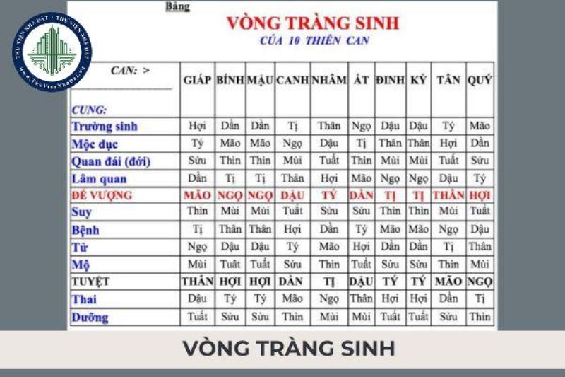 Hình ảnh minh họa cung Đế Vượng trong vòng tràng sinh tử vi