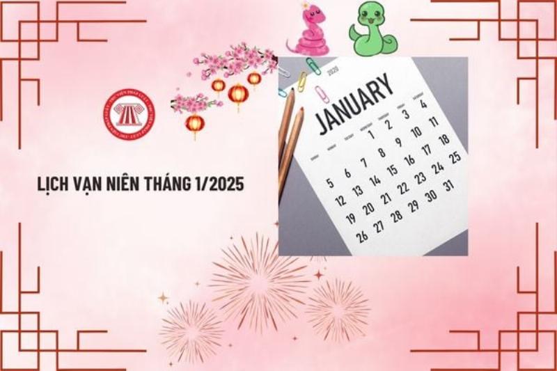 Lịch Vạn Niên Tháng 1 2023 Chi Tiết