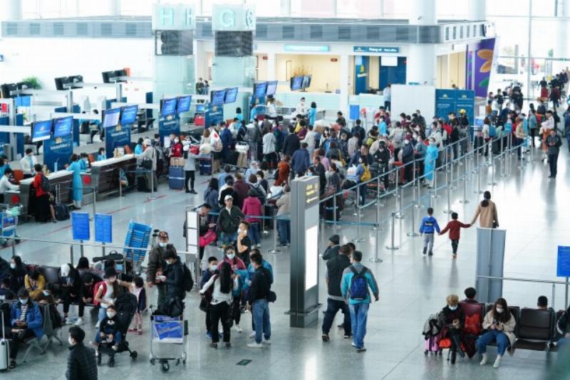 Các logo của các hãng hàng không nội địa Việt Nam: Vietnam Airlines, Vietjet Air, Bamboo Airways, Pacific Airlines