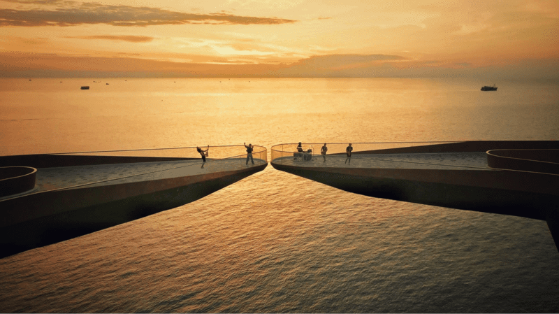 Cầu Hôn (Kiss Bridge) tại Thị trấn Hoàng Hôn Phú Quốc lúc hoàng hôn
