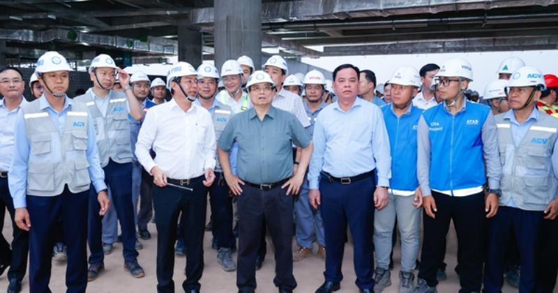 Hình ảnh công trường xây dựng Sân bay Quốc tế Long Thành, thể hiện quy mô dự án trọng điểm